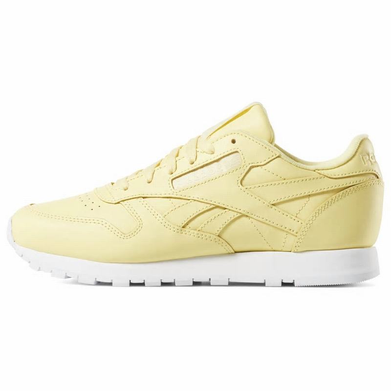Tenisi Reebok Classic Leather Dama Rosii Galbeni/Albi Romania NI4738XK